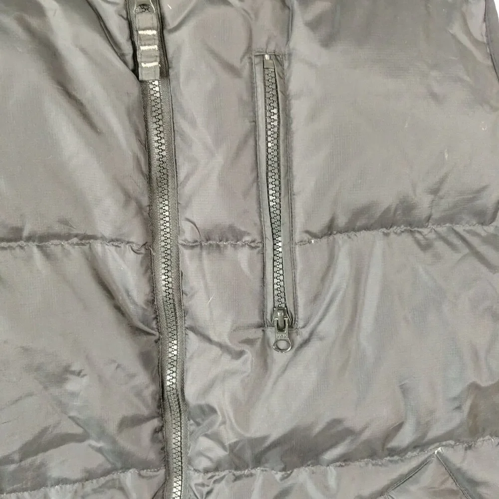 Moose Creek Puffer Vest Reversible Men Size XL Gray Black Pockets Down Feather